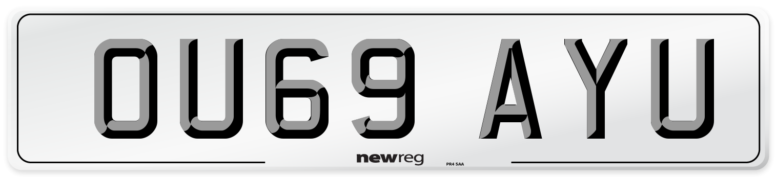OU69 AYU Number Plate from New Reg